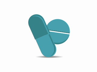 Cyan pills icon