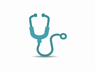 Cyan stethoscope icon